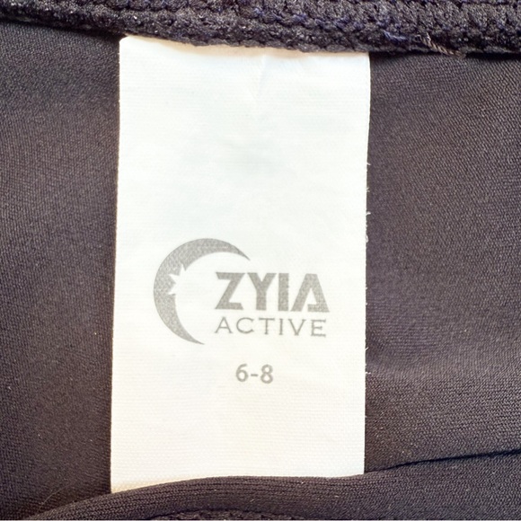 ZYIA ACTIVE Navy Blue Shimmer Twilight Luxe Leggings 24" Iridescent Womens 6-8 - Picture 10 of 15